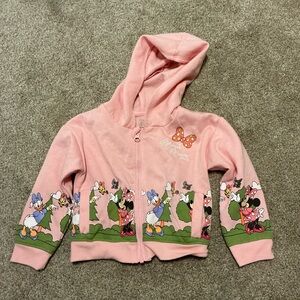 Disney Pink Hoodie with Minnie and Daisy Design